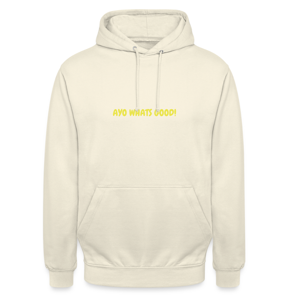 AYO WHATS GOOD HOODIE - vanilla