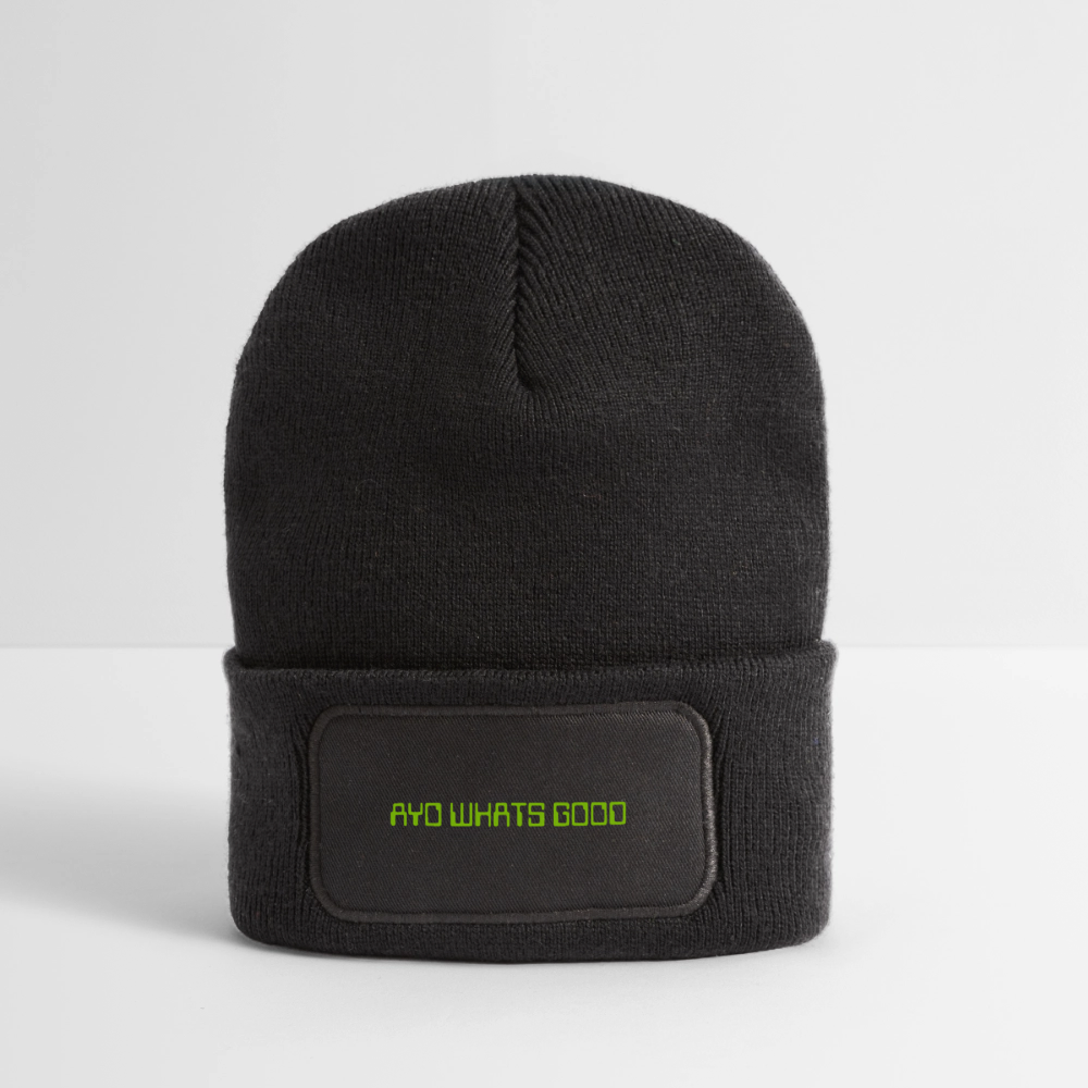 AYO WHATS GOOD PATCH BEANIE - dark grey