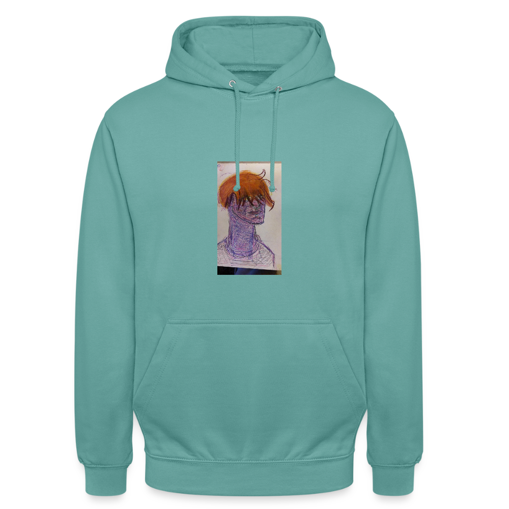 BITRED DRAWING HOODIE - pastel turquoise