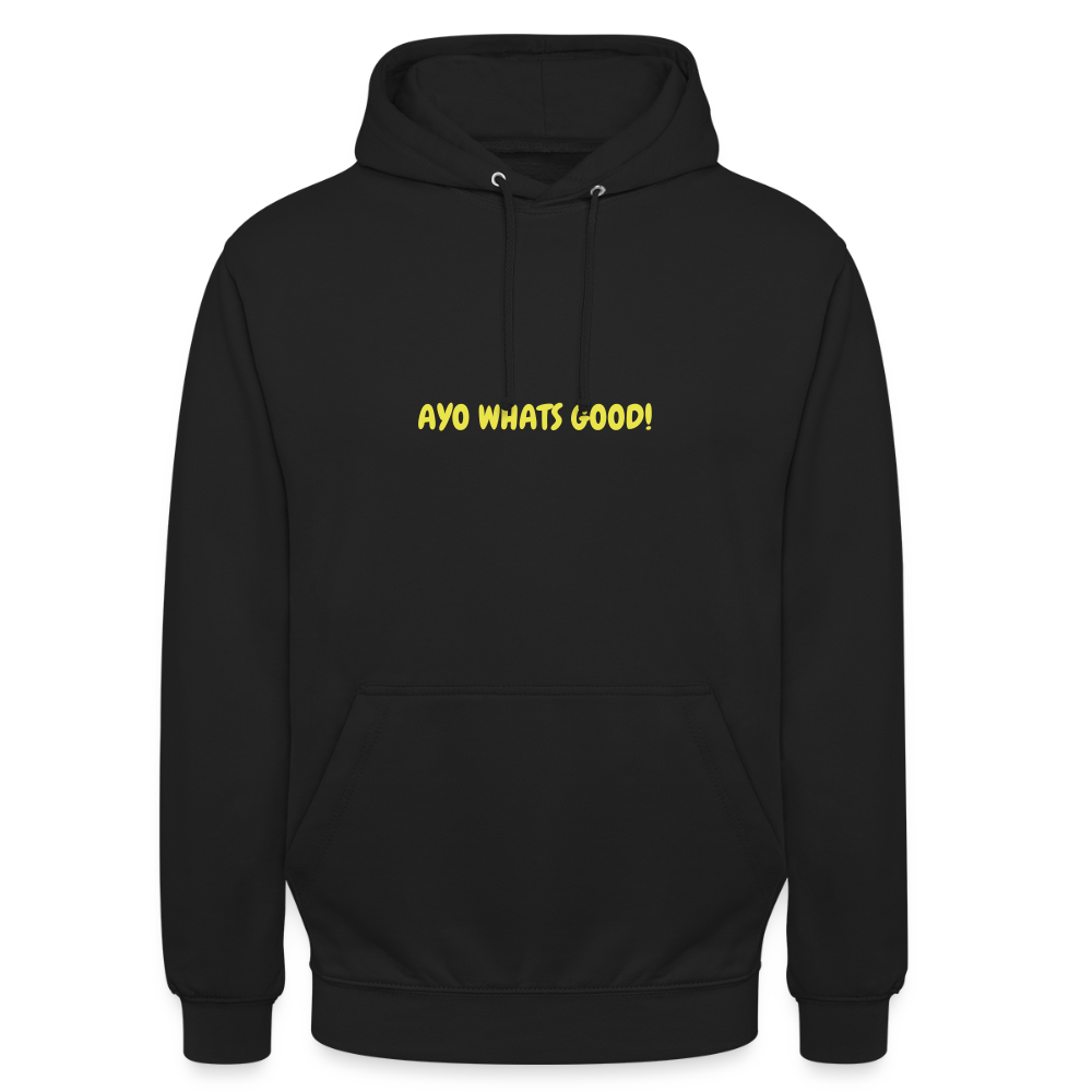 AYO WHATS GOOD HOODIE - black